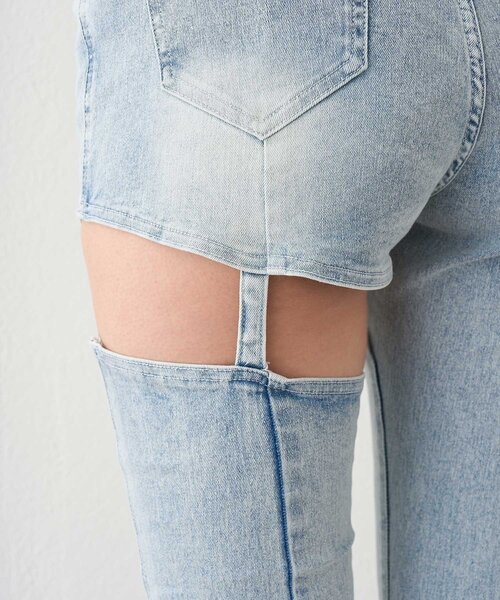 Belle Charme(ベルシャルム)の「【Belle Charme】Cut Out Belt Flere Denim(その他パンツ・レディース・サックスブルー/グレー・LARGE/MEDIUM/SMALL)」の13枚目の写真
