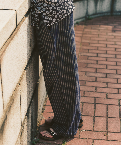 417 EDIFICE（フォーワンセブンエディフィス）の「LE JAPON ATELIER SN サックパンツ（スラックス・メンズ・ブラック/アイボリー/ネイビー・SMALL/LARGE/MEDIUM）」の20枚目の写真