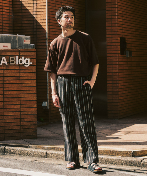 417 EDIFICE（フォーワンセブンエディフィス）の「LE JAPON ATELIER SN サックパンツ（スラックス・メンズ・ブラック/アイボリー/ネイビー・SMALL/LARGE/MEDIUM）」の19枚目の写真