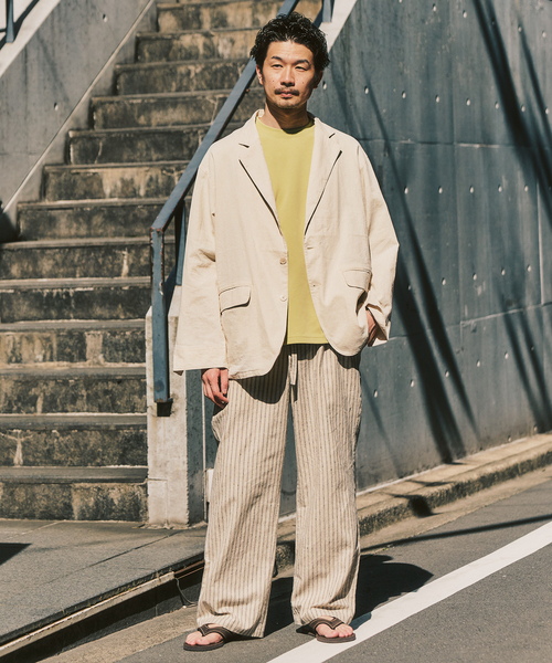 417 EDIFICE（フォーワンセブンエディフィス）の「LE JAPON ATELIER SN サックパンツ（スラックス・メンズ・ブラック/アイボリー/ネイビー・SMALL/LARGE/MEDIUM）」の18枚目の写真