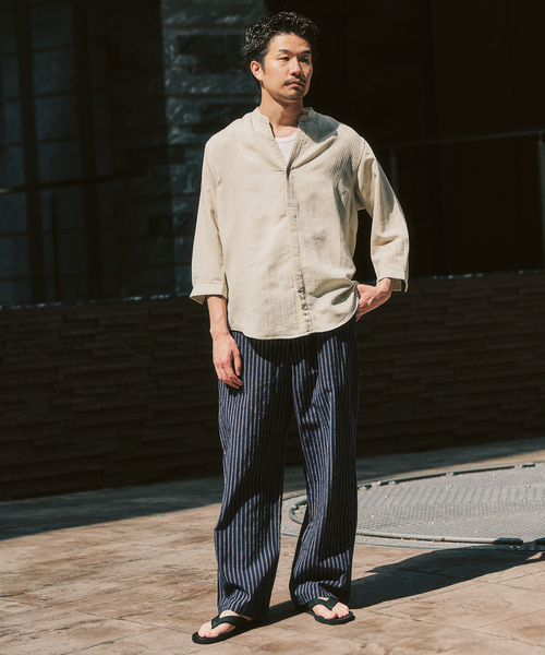 417 EDIFICE（フォーワンセブンエディフィス）の「LE JAPON ATELIER SN サックパンツ（スラックス・メンズ・ブラック/アイボリー/ネイビー・SMALL/LARGE/MEDIUM）」の17枚目の写真