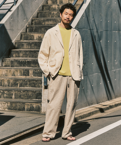 417 EDIFICE（フォーワンセブンエディフィス）の「LE JAPON ATELIER SN サックパンツ（スラックス・メンズ・ブラック/アイボリー/ネイビー・SMALL/LARGE/MEDIUM）」の9枚目の写真