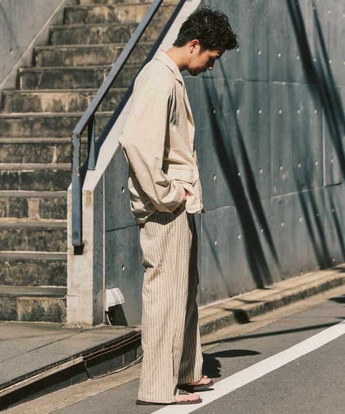 417 EDIFICE（フォーワンセブンエディフィス）の「LE JAPON ATELIER SN サックパンツ（スラックス・メンズ・ブラック/アイボリー/ネイビー・SMALL/LARGE/MEDIUM）」の8枚目の写真