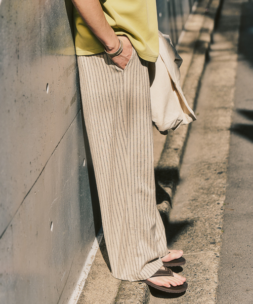 417 EDIFICE（フォーワンセブンエディフィス）の「LE JAPON ATELIER SN サックパンツ（スラックス・メンズ・ブラック/アイボリー/ネイビー・SMALL/LARGE/MEDIUM）」の7枚目の写真