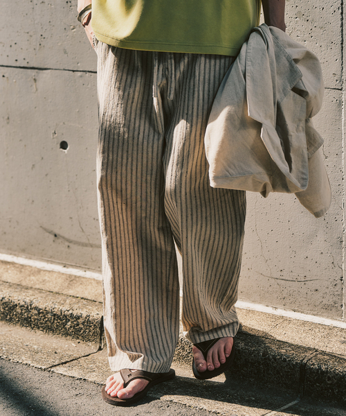417 EDIFICE（フォーワンセブンエディフィス）の「LE JAPON ATELIER SN サックパンツ（スラックス・メンズ・ブラック/アイボリー/ネイビー・SMALL/LARGE/MEDIUM）」の5枚目の写真