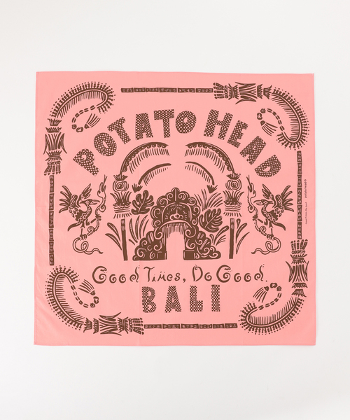 JOURNAL STANDARD(ジャーナルスタンダード)の「potato head / ポテトヘッド BANDANA"GATE"(バンダナ/スカーフ・メンズ・ネイビー/ピンク・FREE)」の6枚目の写真