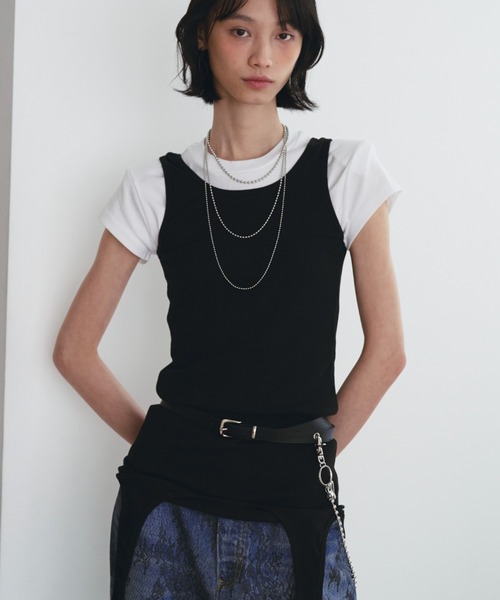 SOEMIN(ソミン)の「Multi-way tank top/マルチウェイタンクトップ(Tシャツ/カットソー・レディース・ブラック/ピンク・FREE)」の15枚目の写真