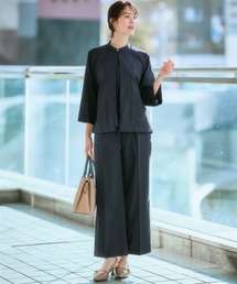 7days Life Styling | 【UVカット】<3点セット>風を通して陽をよけるAラインジャケットスーツ 爽多(スーツセット)