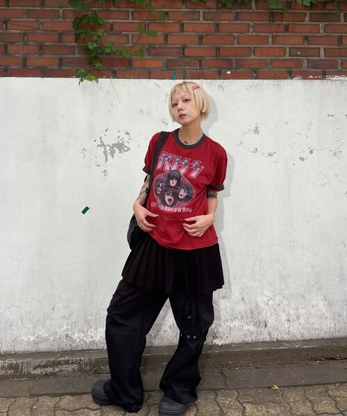 MAINBOOTH（メインブース）の「[KISS] USAロゴTシャツ（レッド）（Tシャツ/カットソー・レディース・その他・1/2/3）」の8枚目の写真