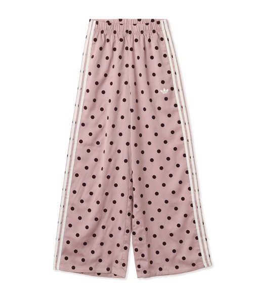 adidas(アディダス)の「adidas SATIN POLKA DOTS WIDE LEG PANT / アディダス サテン 水玉 ワイド レッグ パンツ(その他パンツ・レディース・ライラック・L/M/S/XL)」の1枚目の写真