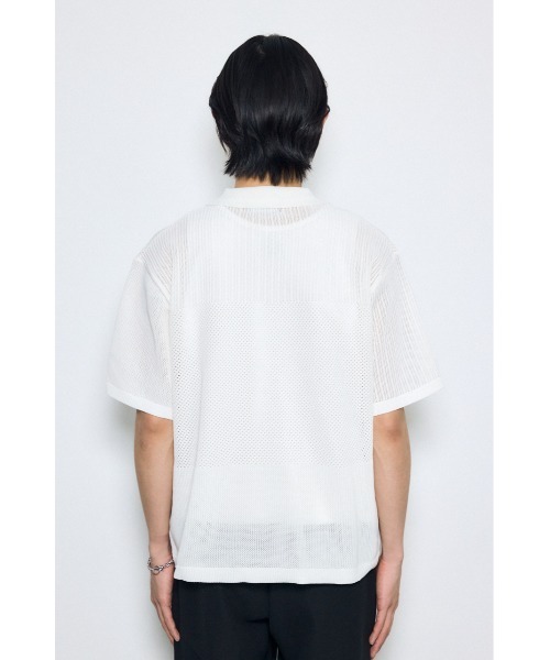 AZUL by moussy(アズールバイマウジー)の「編地切替ニットシャツ(シャツ/ブラウス・メンズ・オフホワイト/ネイビー/グレー/ブラック・MEDIUM/LARGE)」の10枚目の写真