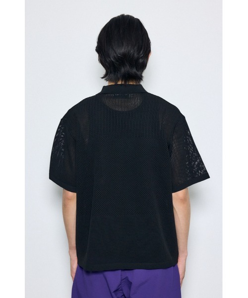 AZUL by moussy(アズールバイマウジー)の「編地切替ニットシャツ(シャツ/ブラウス・メンズ・オフホワイト/ネイビー/グレー/ブラック・MEDIUM/LARGE)」の19枚目の写真