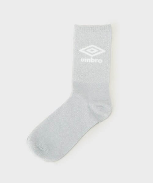 UMBRO（アンブロ）の「◆【umbro／アンブロ】ロゴ入りラメソックス（ソックス/靴下・レディース・シルバー/ブラック・00）」の5枚目の写真