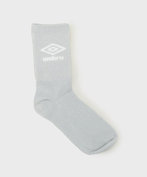 UMBRO（アンブロ）の「◆【umbro／アンブロ】ロゴ入りラメソックス（ソックス/靴下・レディース・シルバー/ブラック・00）」の6枚目の写真