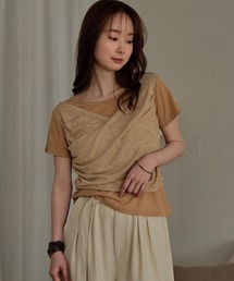 gathered curve denim pants / ギャザーカーブデニムパンツ（デニム