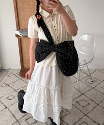 ビックリボンドットショルダーバック
