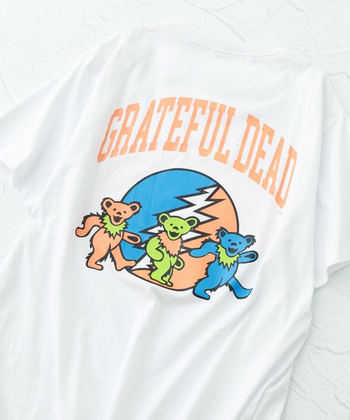 Grateful Dead(グレイトフルデッド)の「GRATEFULDEAD グレイトフルデッド 接触冷感 プリント T 半袖(Tシャツ/カットソー・メンズ・オフホワイト/ダークグリーン/チャコールグレー/ブラック/ブラック系1/チャコール/オリーブ/ホワイト系1・L/M/XL)」の2枚目の写真