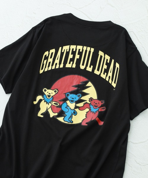Grateful Dead(グレイトフルデッド)の「GRATEFULDEAD グレイトフルデッド 接触冷感 プリント T 半袖(Tシャツ/カットソー・メンズ・オフホワイト/ダークグリーン/チャコールグレー/ブラック/ブラック系1/チャコール/オリーブ/ホワイト系1・L/M/XL)」の4枚目の写真