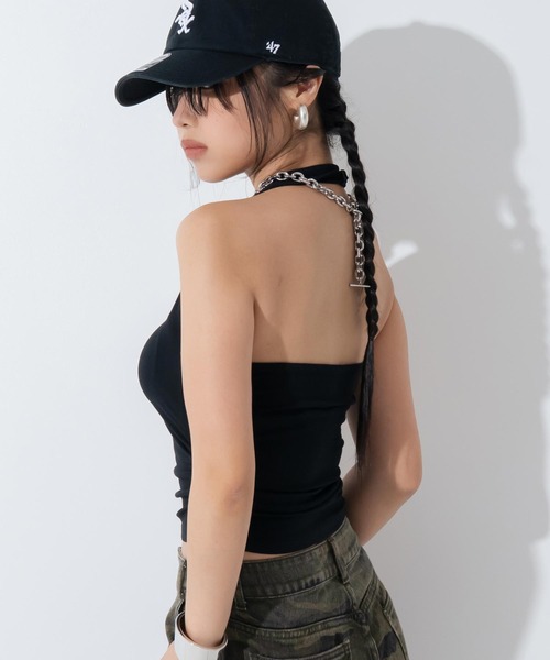 ANAP(アナップ)の「ホルターネック カップ付 タンクトップ(タンクトップ・レディース・ブラック/グレー/ホワイト・F)」の16枚目の写真