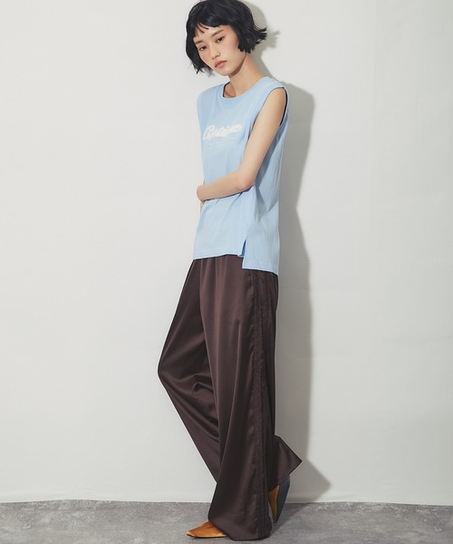 ANOTHER S(アナザーエス)の「接触冷感吸水速乾付きロゴサガラ刺繍ノースリーブプルオーバー(Tシャツ/カットソー・レディース・オフホワイト/ブラック/ブルー/ライム・FREE)」の22枚目の写真