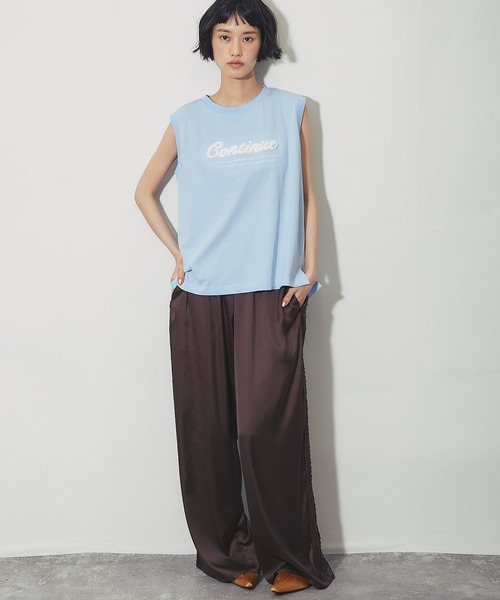 ANOTHER S(アナザーエス)の「接触冷感吸水速乾付きロゴサガラ刺繍ノースリーブプルオーバー(Tシャツ/カットソー・レディース・オフホワイト/ブラック/ブルー/ライム・FREE)」の19枚目の写真