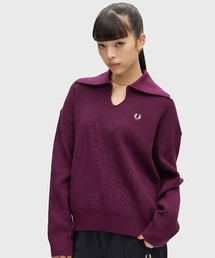 FRED PERRY（フレッドペリー）の「Wide Collar Knitted Shirt／ワイドカラーニットシャツ（ニット/セーター）」