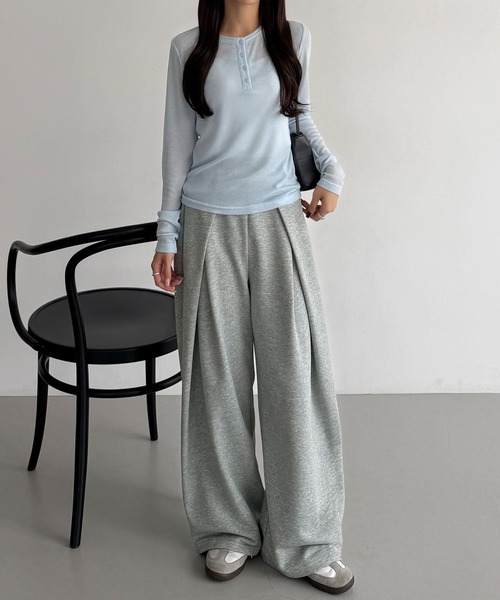 callautia(カラウティア)の「ダブルタックスウェットパンツ(スウェットパンツ・レディース・ブラウン/杢グレー/ブラック・X-LARGE/SMALL/LARGE/MEDIUM)」の22枚目の写真