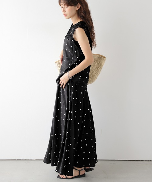 SUGAR BISKET(シュガービスケット)の「レース×ドット スカートセットアップ(セットアップ・レディース・ブラック/ベージュ/ホワイト・フリー)」の21枚目の写真