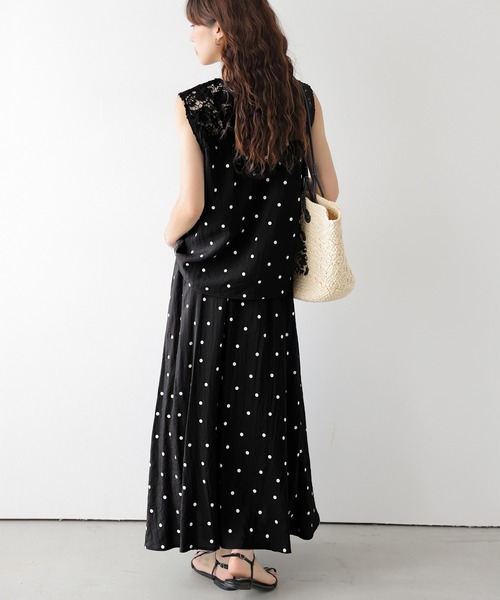SUGAR BISKET(シュガービスケット)の「レース×ドット スカートセットアップ(セットアップ・レディース・ブラック/ベージュ/ホワイト・フリー)」の22枚目の写真