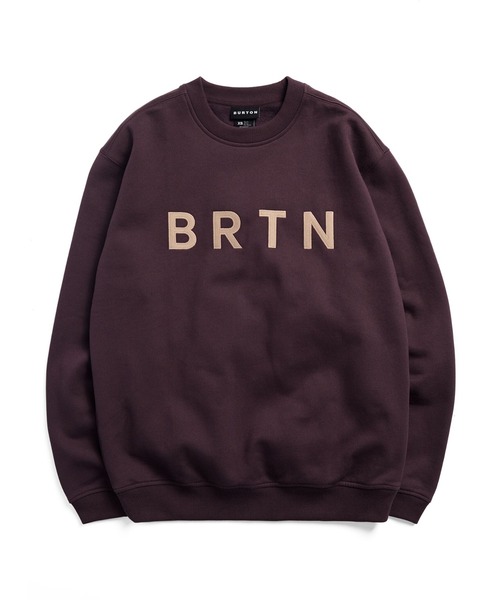 BURTON(バートン)の「BRTN クルーネック スウェットシャツ(Tシャツ/カットソー・メンズ・ダークブラウン・M/L/XL)」の1枚目の写真