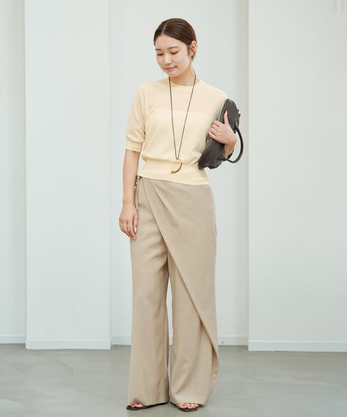 plage(プラージュ)の「Wrap 2way パンツ(その他パンツ・レディース・ブラック/ベージュ/チャコールグレー・36/38/34)」の7枚目の写真