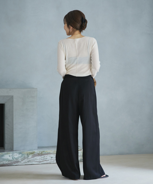 plage(プラージュ)の「Wrap 2way パンツ(その他パンツ・レディース・ブラック/ベージュ/チャコールグレー・36/38/34)」の10枚目の写真