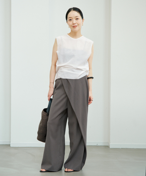 plage(プラージュ)の「Wrap 2way パンツ(その他パンツ・レディース・ブラック/ベージュ/チャコールグレー・36/38/34)」の14枚目の写真