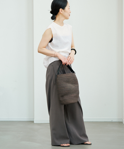 plage(プラージュ)の「Wrap 2way パンツ(その他パンツ・レディース・ブラック/ベージュ/チャコールグレー・36/38/34)」の15枚目の写真