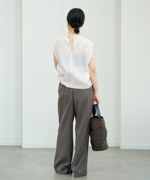 plage(プラージュ)の「Wrap 2way パンツ(その他パンツ・レディース・ブラック/ベージュ/チャコールグレー・36/38/34)」の16枚目の写真