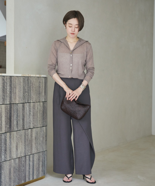 plage(プラージュ)の「Wrap 2way パンツ(その他パンツ・レディース・ブラック/ベージュ/チャコールグレー・36/38/34)」の21枚目の写真