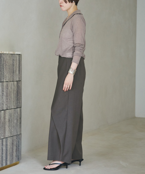 plage(プラージュ)の「Wrap 2way パンツ(その他パンツ・レディース・ブラック/ベージュ/チャコールグレー・36/38/34)」の22枚目の写真