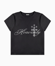 SP ヘブンリークロス クロップ半袖Tシャツ ブラック