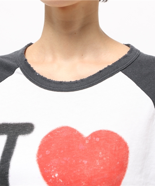 JUNK FOOD(ジャンクフード)の「I Heart NY ラグラン(Tシャツ/カットソー・レディース・ホワイト・SMALL)」の5枚目の写真