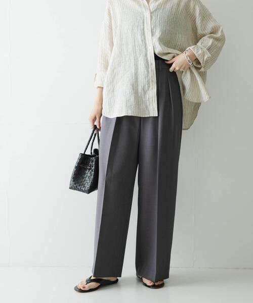 URBAN RESEARCH(アーバンリサーチ)の「『UVカット/イージーケア』ドライギャバツータックパンツ(その他パンツ・レディース・ブラック/グレー・38/36)」の20枚目の写真