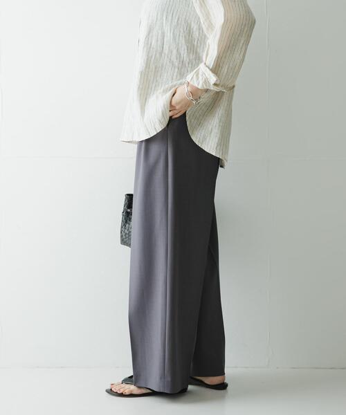 URBAN RESEARCH(アーバンリサーチ)の「『UVカット/イージーケア』ドライギャバツータックパンツ(その他パンツ・レディース・ブラック/グレー・38/36)」の21枚目の写真