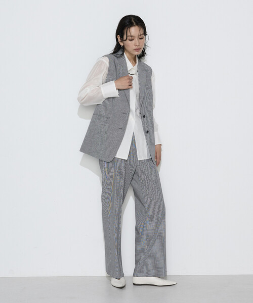 COMME CA（コムサ）の「〔 Sサイズ 〕 ストレッチミニ千鳥 ジレ（ベスト・レディース・ブラック系その他/ベージュ系その他・5号）」の17枚目の写真