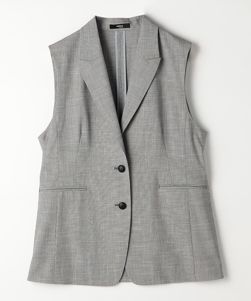 COMME CA（コムサ）の「〔 Sサイズ 〕 ストレッチミニ千鳥 ジレ（ベスト・レディース・ブラック系その他/ベージュ系その他・5号）」の7枚目の写真