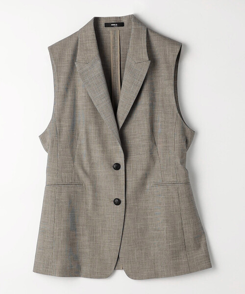 COMME CA（コムサ）の「〔 Sサイズ 〕 ストレッチミニ千鳥 ジレ（ベスト・レディース・ブラック系その他/ベージュ系その他・5号）」の8枚目の写真