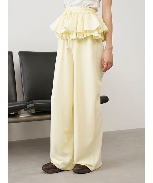 SNIDEL(スナイデル)の「【UV/セットアップ対応】ペプラムスウェットパンツ(その他パンツ・レディース・イエロー/グレー/ブラウン・0/1)」の11枚目の写真