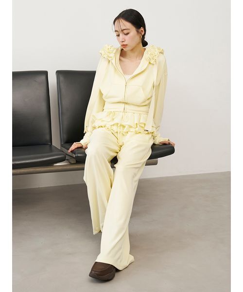 SNIDEL(スナイデル)の「【UV/セットアップ対応】ペプラムスウェットパンツ(その他パンツ・レディース・イエロー/グレー/ブラウン・0/1)」の20枚目の写真