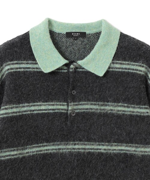 BEAMS HEART(ビームスハート)の「シャギー ニット ポロ(ニット/セーター・メンズ・ブラウン/チャコールグレー・SMALL/MEDIUM/LARGE)」の7枚目の写真