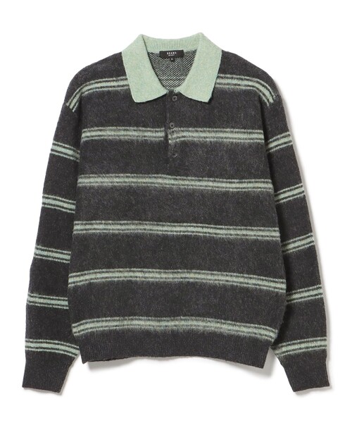 BEAMS HEART(ビームスハート)の「シャギー ニット ポロ(ニット/セーター・メンズ・ブラウン/チャコールグレー・SMALL/MEDIUM/LARGE)」の12枚目の写真