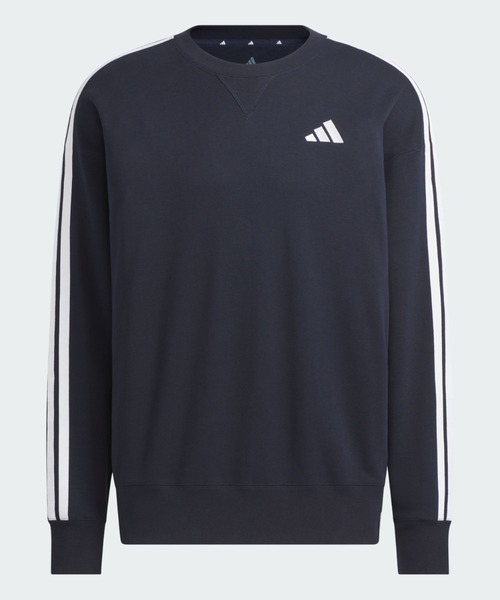 adidas(アディダス)の「エッセンシャルズ プラス ルーズフィット スリーストライプス フレンチテリー スウェットシャツ / トレーナー / アディダス adidas(スウェット・メンズ・ブルー・LARGE/XX-LARGE/MEDIUM/SMALL/X-LARGE)」の6枚目の写真