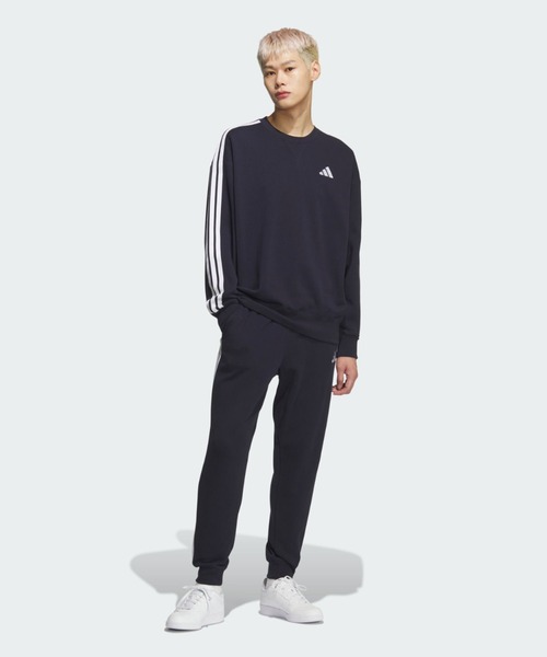 adidas(アディダス)の「エッセンシャルズ プラス ルーズフィット スリーストライプス フレンチテリー スウェットシャツ / トレーナー / アディダス adidas(スウェット・メンズ・ブルー・LARGE/XX-LARGE/MEDIUM/SMALL/X-LARGE)」の3枚目の写真